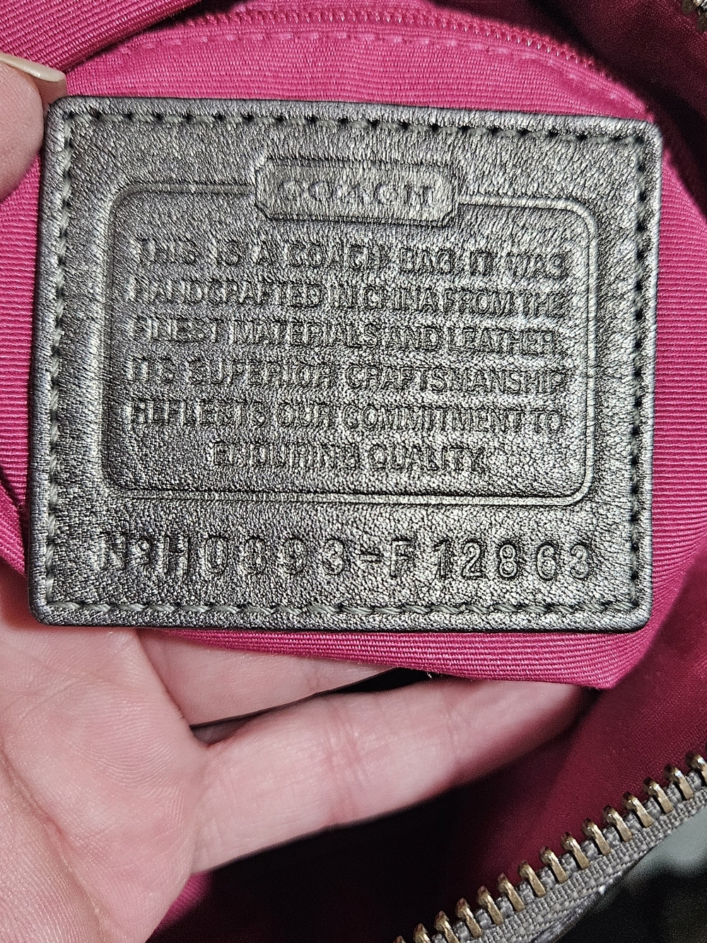 Coach Patchwork Shoulder Bag in Pink and Silver - Picture 11 of 14